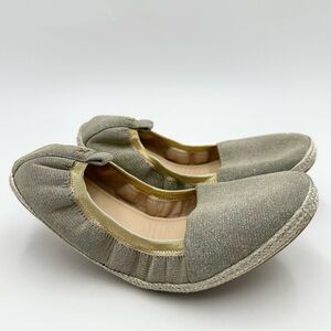 Yosi Samra Liv Platino Glitter Foldable Flats